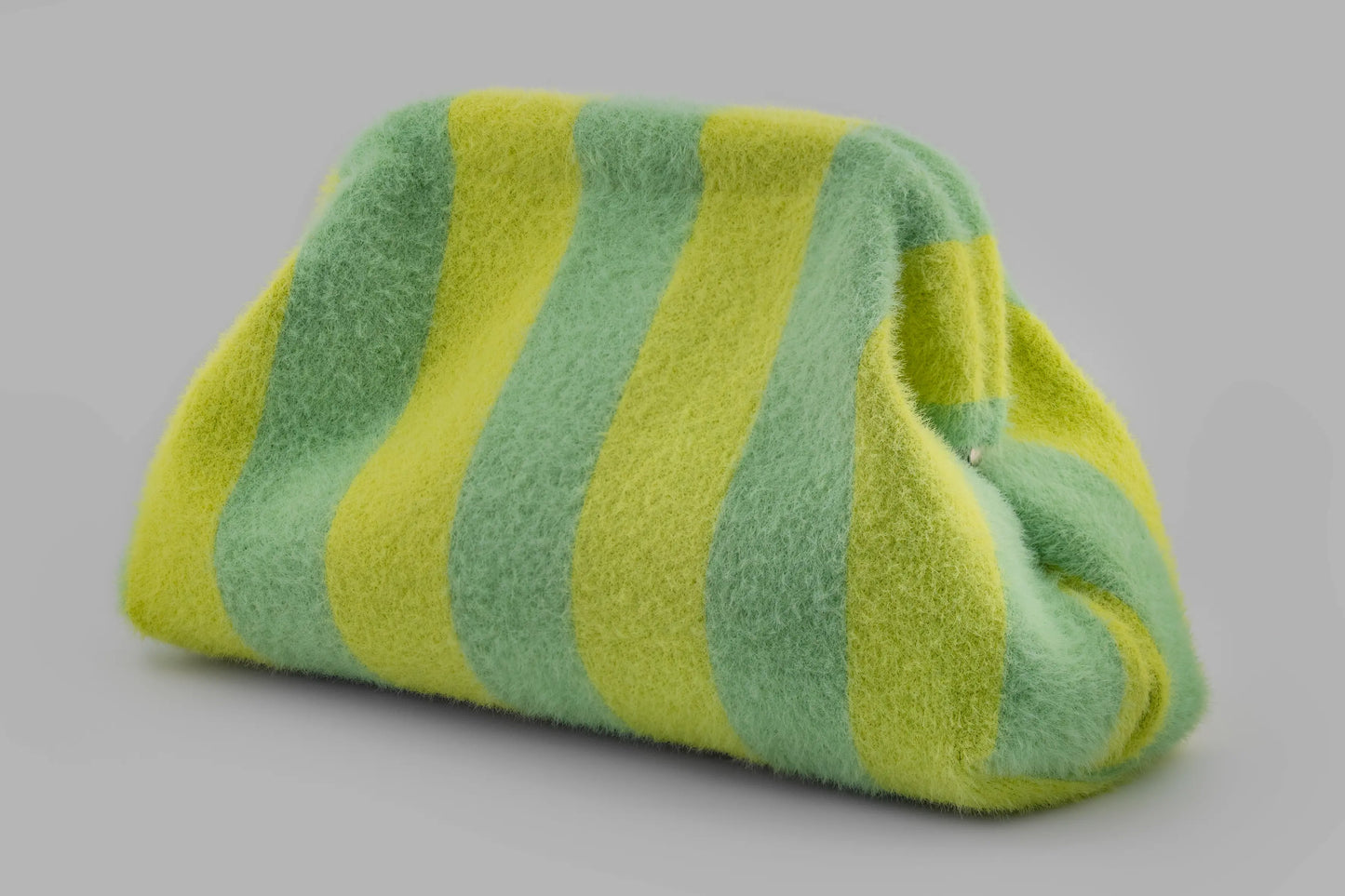 BORSA A RIGHE IN PELUCHE